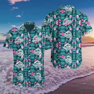Jurassic Park Hawaiian Shirt for Men, Button Down Summer Beach Short Sleeve